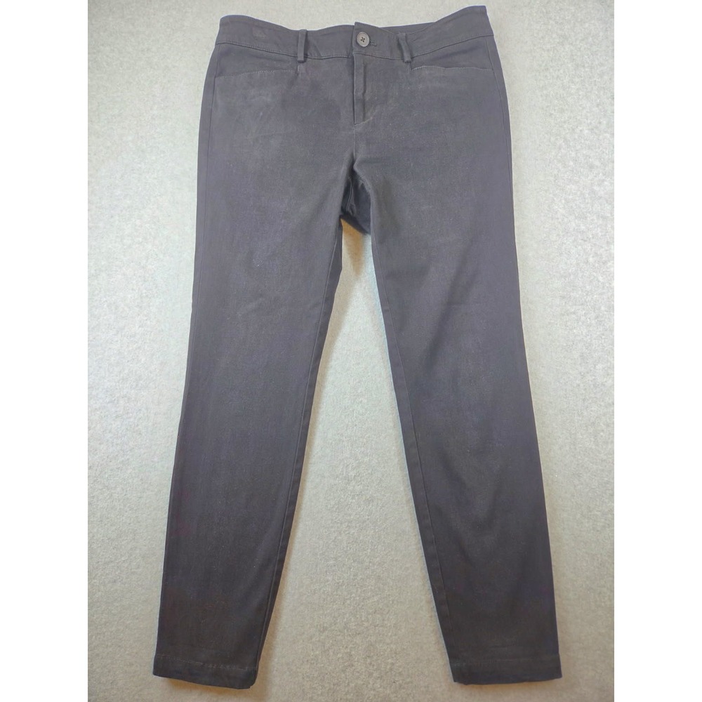 Loft Outlet Women Black Skinny Ankle Petite Pants Size 8P Stretch Cotton Blend